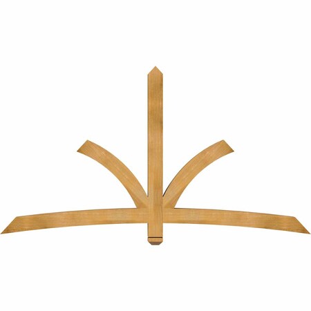 Ekena Millwork Davenport Rough Sawn Timber Gable Bracket, Western Red Cedar, 84"W x 45"H x 4"D x 4"F, 13/12 Pitch GBW084X45X0404DAV00RWR